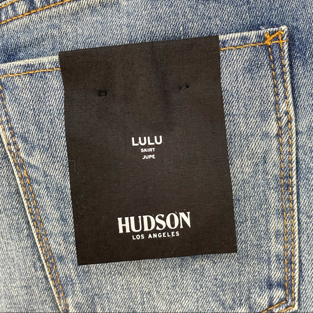 Hudson Jeans Light Blue Distressed Denim Mini Skirt - Picture 6 of 14